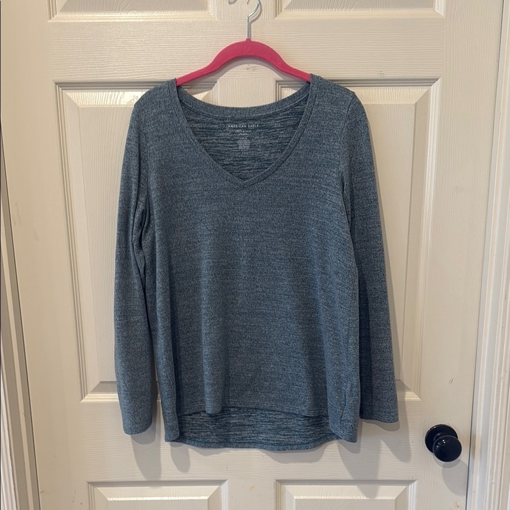 American Eagle soft & sexy plush green top, large